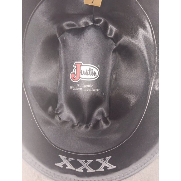 Justin Men's Milano Western Cowboy Hat XXX Size 7 Brown 100% Wool - Picture 7 of 9